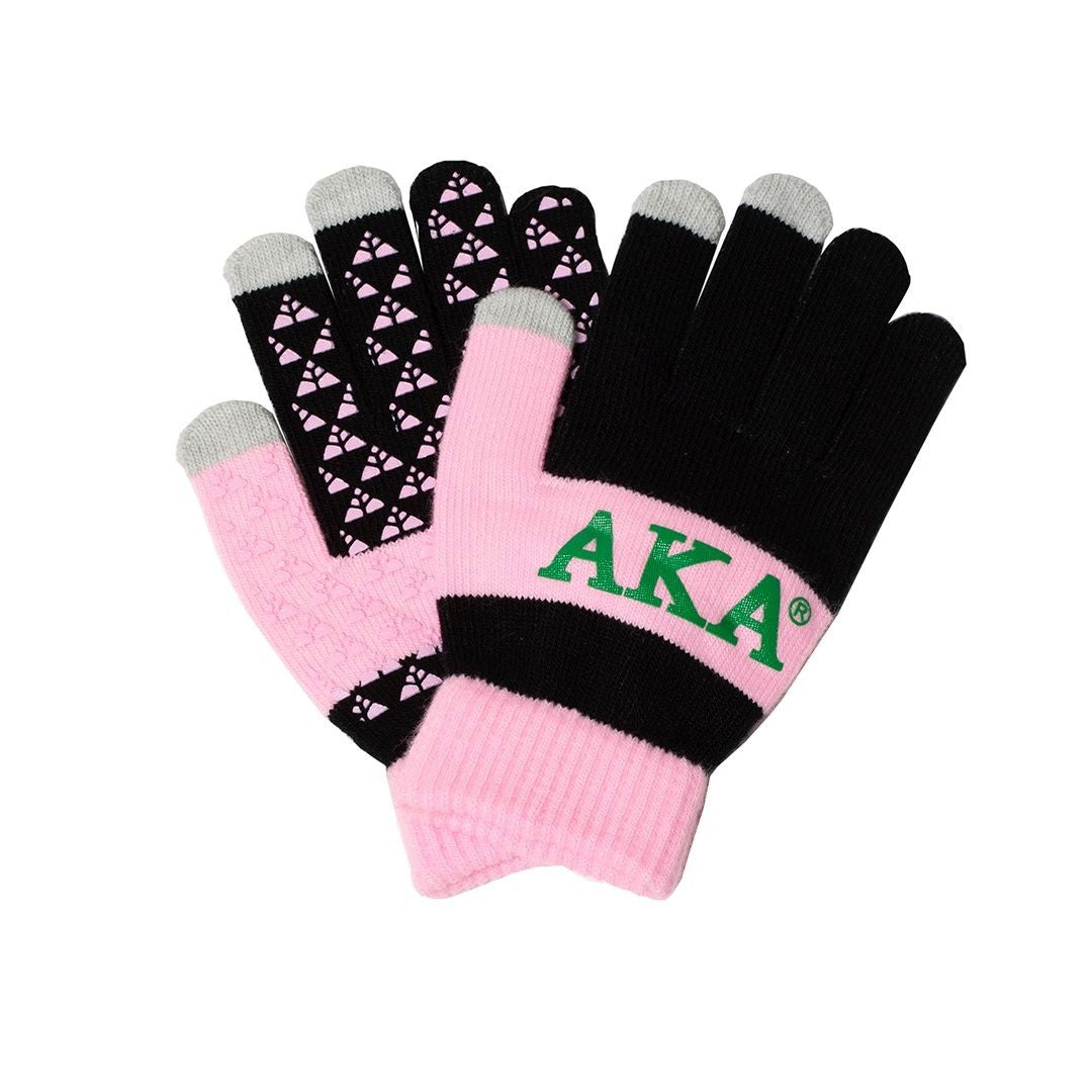 kappa handschuhe Black AKA® Scarf, Gloves, and Embroidered Hat Set – Black Greek Life, LLC