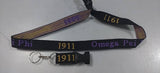 Omega Psi Phi® Woven Embroidered Lanyard