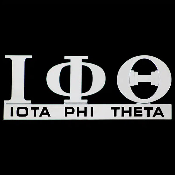 Iota letter car badge