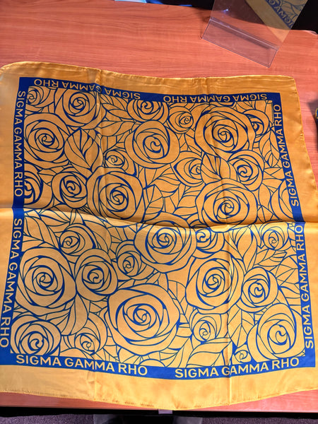 SGRho neck Silk Scarf
