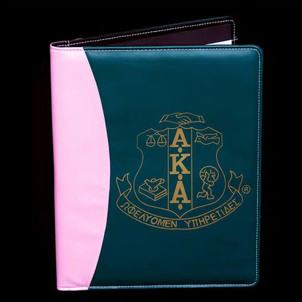 AKA Pink & Green Padfolio