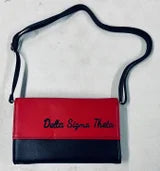 Dela Sigma Theta Faux Leather Crossbody/Clutch Purse