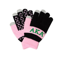 Black AKA® Scarf, Gloves, and  Embroidered Hat Set