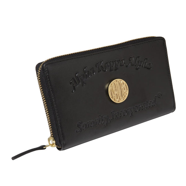 Ladies black discount leather wallet