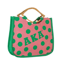 AKA® Polka Dot Jute Bag