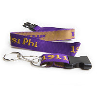 Omega Psi Phi® Woven Embroidered Lanyard